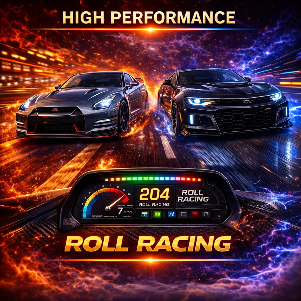 High-performance roll racing car